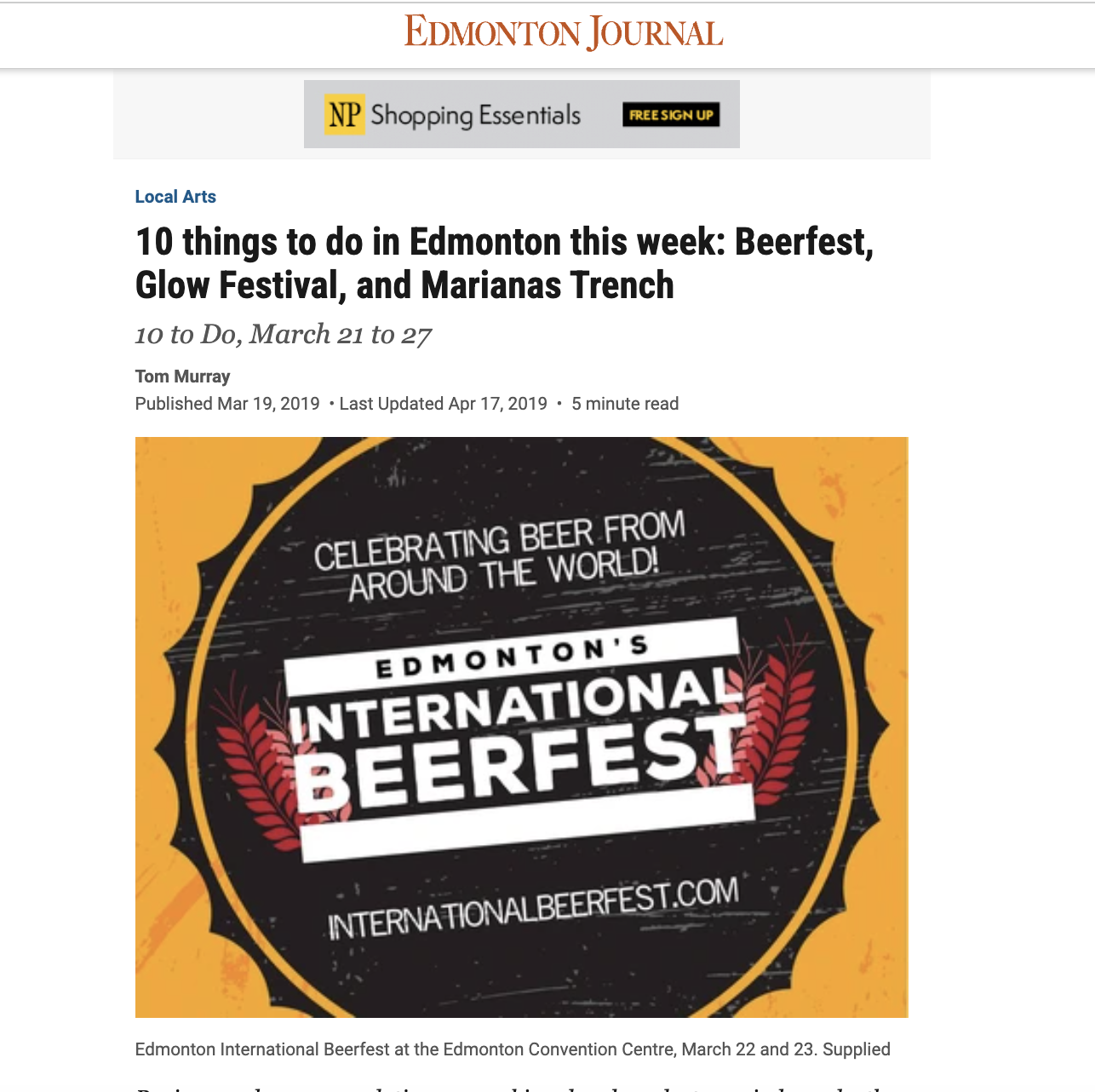 TheEdmontonJournal and Edmonton BeerFest 